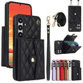 Hülle mit Band Handyhülle für Samsung S24 S23 A54 A53 5G Wallet Case Schutz Case