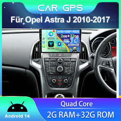 Für Opel Astra J 2010-2017 Autoradio Android 14.0 CarPlay GPS DSP BT CANBUS 32GB