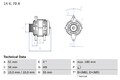 BOSCH Lichtmaschine Generator Lima 0 986 038 600 +68.44€ Pfand für ASTRA VECTRA