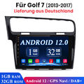 4-Kern Android 12.0 Autoradio GPS Für VW Golf 7 VII DAB+Wifi Navi DSP SWC 1+32GB