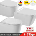 HOROW Spülrandloses Wand Hänge Wand-WC Softclose Deckel Toilette Spülrandlos