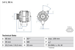 Lichtmaschine Generator für TOYOTA YARIS