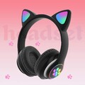 Bluetooth Katze Ohr Kopfhörer Gaming Headset LED Kopfhörer Kinder Geschenk Neu