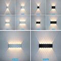 IP65 LED Wandleuchte Außen/Innen Up Down Cube Wandlampe Flur Strahler Licht DE