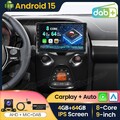 DAB+ 4+64GB Android 15 Autoradio GPS Navi für Citroen C1 Peugeot 108 Toyota Aygo