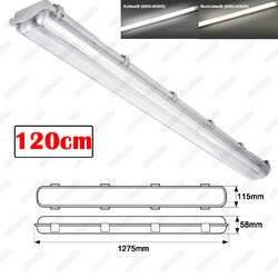  SET LED Feuchtraumleuchte Wannenleuchte IP65 + T8 LED 60/120/150cm G13 Bürolamp