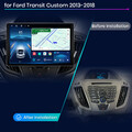 64G FÜR Ford Transit Custom 2012-2015 Android 13 Autoradio CarPlay GPS Navi