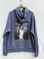 Rare Playboy X Mennace Colab Hoodie Logo Back Graphic Purple Oversized Medium