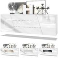 Sideboard Kommode Anrichte Schrank Houston hängend Weiß matt - Hochglanz