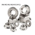 Sperrzahnmutter Edelstahl V2A M4 M5 M6 M8 M10 M12 Mutter DIN 6923 Flanschmutter