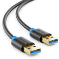 deleyCON 3m USB 3.0 Datenkabel - USB A-Stecker zu USB A-Stecker