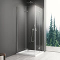 Eckeinstieg Duschabtrennung Falttür Duschkabine 90x75 80x80 Eckedusche Dusche