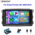 2+64G Carplay Android 13 Autoradio GPS USB BT KAM Für Smart Fortwo 451 2005-2010