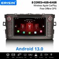 Carplay Android 14 DAB+ Autoradio Navi 64GB 8-Kern CD USB Toyota Auris 2007-2012