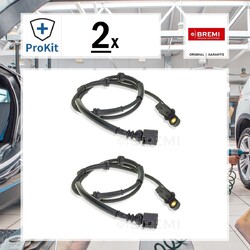 2x ORIGINAL® Bremi Sensor, Raddrehzahl Hinten, Links, Rechts für VW SHARAN