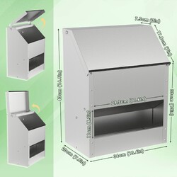 Futterautomat Hühner Futtertrog Futterspender Küken Hühnerfutterautomat 5/15kg