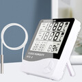 LCD Wetterstation Thermometer / Hygrometer mit Innen & Außentemperatur Sensor-