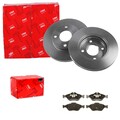 TRW BREMSSCHEIBEN 258mm + BELÄGE VORNE passend für FORD FIESTA 5 V + FUSION