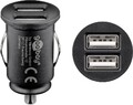 3x Dual USB-Autoladegerät 2,0A; KFZ USB 2xUSB 2,1A schwarz mini LC
