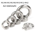 Ring Schraube Mutter Öse Schrauben Edelstahl A2 V2A  M3 M4 M5 M6 M8 M10 M12-M42