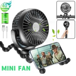 USB Tischventilator Computer Ventilator Lüfter Mini Fan Leise Handventilato Akku