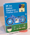 PLAKETTE 29. internationales BMW Veteranen Treffen Ulm Württemberg 1995 R39 DW18