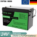 24V 100Ah LiFePO4 Lithium Batterie Wohnmobil Solarbatterie Solar Boot Akku BMS