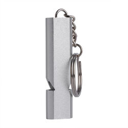 Notfallpfeife Signalpfeife extrem laut Trillerpfeife Outdoor Aluminium Silber'