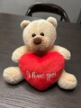 Uni-Toys Kuscheltier BÄR mit Herz I LOVE YOU Stofftier Plüschtier - 16 cm LIEBE