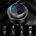 Bluetooth 5.0 Wireless Auto FM Transmitter MP3 Ladegerät USB Auto Zigarettenanzü