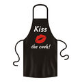 Grillschürze schwarz "Kiss the Cook" Kochschürze Schürze