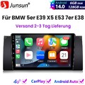 6+128GB Carplay Android14 Autoradio GPS Navi BT Wifi DAB+ Für BMW 5er E39 X5 E53
