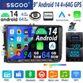 Autoradio Android 14 +KAM GPS  4G+64G 2 DIN für VW GOLF 5 6 Passat Touran Tiguan