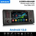 64GB Android 14 CarPlay Autoradio Navi WiFi 8-Kern DSP USB DVD DAB+ BMW 5 E39 M5