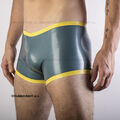Gummi Sportshorts, Kontrastfarbe Randverkleidung kurzes Bein - 0,4 mm Latex 