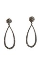 Designer Damen Sterling Silber Diamant Oval Ohrhänger 9,5 g