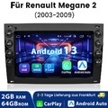 Carplay Android Autoradio GPS NAV BT SWC WIFI DAB+ Für Renault Megane 2 02-2009