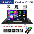 2+64GB Für BMW X3 E83 2004-2012 Android 13 Autoradio GPS Navi WIFI Bluetooth KAM