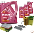 MANN Inspektionspaket 8 L MANNOL Extreme 5W-40 für Renault Latitude 2.0 dCi 175