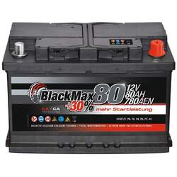 Autobatterie 12V 80Ah BlackMax Starterbatterie ersetzt 70Ah 72Ah 74Ah 75Ah 77Ah10.000 ZUFRIEDENE KUNDEN| WARTUNGSFREI ++TOP-QUALITÄT++