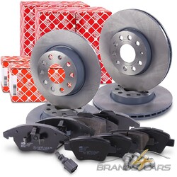 FEBI BREMSSCHEIBEN+BELÄGE VORNE+HINTEN FÜR AUDI A3 SEAT 1P SKODA YETI VW GOLF 6FEBI BREMSENSET Ø288/272 # ALLE MODELLE SIEHE ANGEBOT
