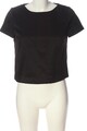 ESPRIT Kurzarm-Bluse Damen Bluse Gr. DE 36 schwarz Casual-Look