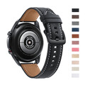 22mm Leder Armband für Samsung Galaxy Watch 3 45mm / R805 46mm (LTE) / Gear S3
