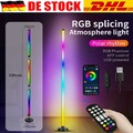 LED Stehleuchte RGB 10W Dimmbar Farbig Stehlampe Lichtsäule + Fernbedienung APP