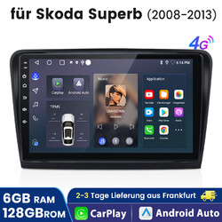 Android 13.0 Autoradio 6+128GB Für Skoda Superb 2008-2013 GPS Navi Carplay 8Kern