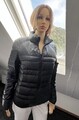 Hilfiger Denim Damen Daunen Wende-Steppjacke schwarz/schwarz-grau Leo Größe M