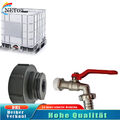 IBC Adapter S100x8 Grobgewinde - 3/4" Kugelhahn Auslaufventil Regenwassertank DE