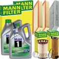 MANN FILTERSET+MOBIL1 5W-30 MOTORÖL passend für VW TOUAREG 7P5/6 PORSCHE 4.2d