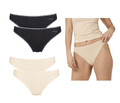 sloggi GO 4 x Tai Slip Größe XS Damen Slips schwarz + braun Unterhosen Panty GO5
