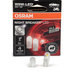 2x OSRAM NIGHT BREAKER LED Gen2 Glassockelbirne W5W 5700K mit Straßenzulassunggeeignet für Begrenzungsleuchte, Innenraumbeleuchtung
